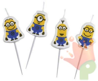 SET 4 CANDELE 3X2,5CM MINIONS CATTIVISSIMO ME