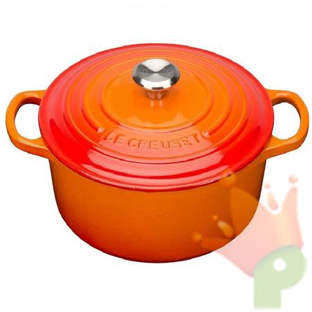 CASSERUOLA TONDA IN GHISA 24 CM ARANCIO LE CREUSET