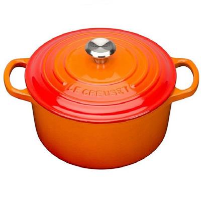 CASSERUOLA TONDA IN GHISA 24 CM ARANCIO LE CREUSET