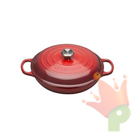 TEGAME BASSO TONDO 30 CM CILIEGIA LE CREUSET