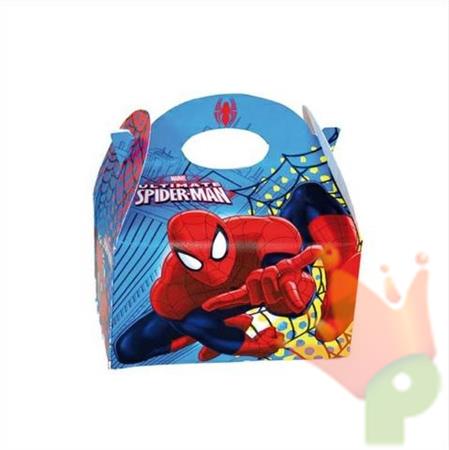 SCATOLA RETTANGOLARE SPIDERMAN 16X16X10,5CM 1PZ