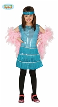 COSTUME CHARLESTON AZZURRO TG. 7-9 ANNI C15