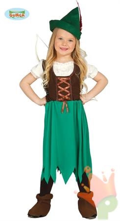 COSTUME ARCIERE ROBIN BAMBINA 3-4 ANNI