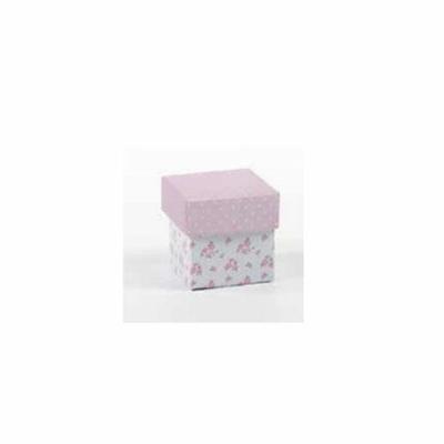 SCATOLINA FONDO E COPERCHIO 5X5X5 SHABBY ROSA 20PZ