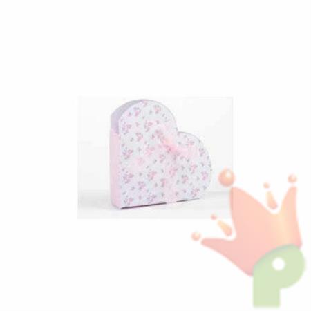 SCATOLINA CUORE 5X2.5X5 SHABBY ROSA 20PZ