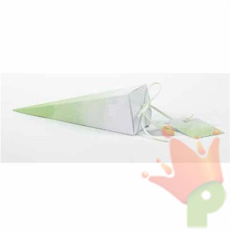 SCATOLINA CONO 4.8X4.8X14.5 ACQUERELLO VERDE 20PZ