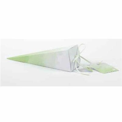 SCATOLINA CONO 4.8X4.8X14.5 ACQUERELLO VERDE 20PZ