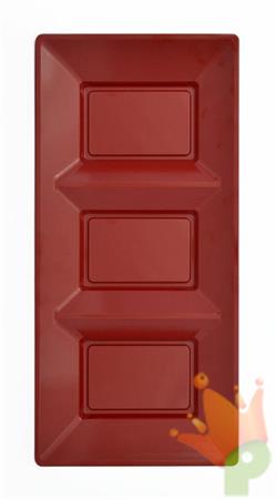 VASSOIO 3 PARTI 18X38CM ROSSO 2PZ