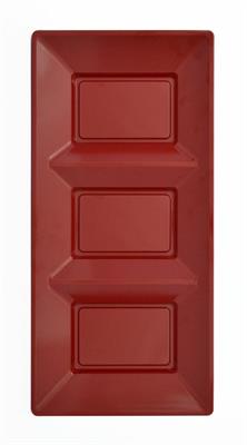 VASSOIO 3 PARTI 18X38CM ROSSO 2PZ