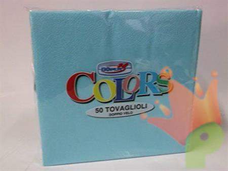 TOVAGLIOLI OVATTA 33X33 AZZURRO 50PZ