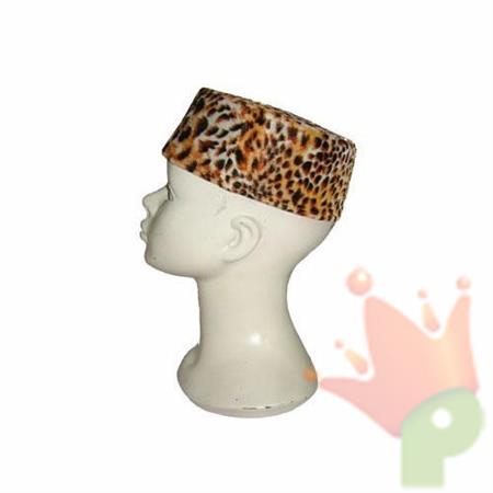 CAPPELLO SAFARI AFRICANO LEOPARDATO TRAVESTIMENTI CARNEVALE