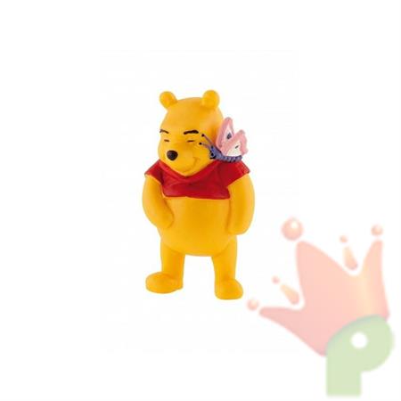 WINNIE THE POOH CON FARFALLA ACTION FIGURES CAKE TOPPER 6,1 CM