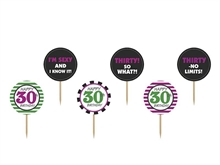 TOPPERS CUPCAKE 30 ANNI 6PZ