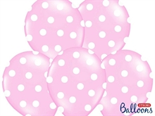 PALLONCINI 12INCH ROSA POIS 6PZ