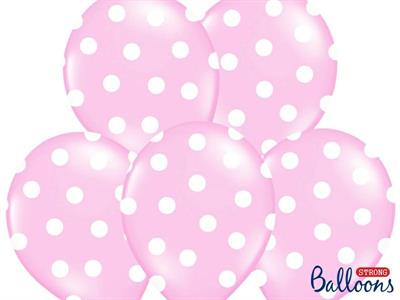 PALLONCINI 12INCH ROSA POIS 6PZ