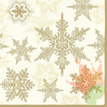 TOVAGLIOLI 33X33 SNOW CRYSTALS GOLD 20PZ