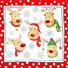 TOVAGLIOLI 33X33 FUNNY REINDEERS 20PZ