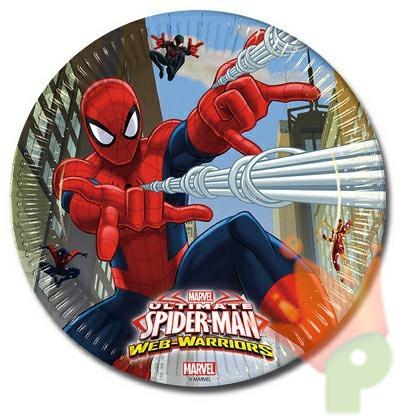 PIATTO 23CM ULTIMATE SPIDERMAN WEB WARRIORS 8PZ