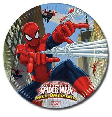 PIATTO 23CM ULTIMATE SPIDERMAN WEB WARRIORS 8PZ