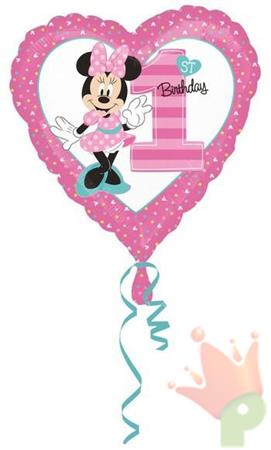 PALLONCINO MYLAR 18INCH MINNIE 1ST BIRTHDAT