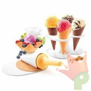 KIT FORMA CONO E CIALDA PER GELATO DELLA CASA