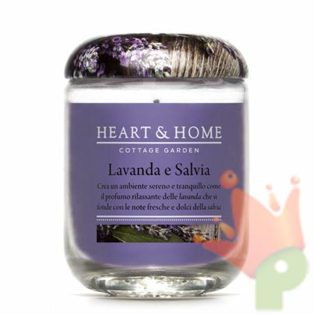 CANDELA HEART & HOME 340 G LAVANDA E SALVIA