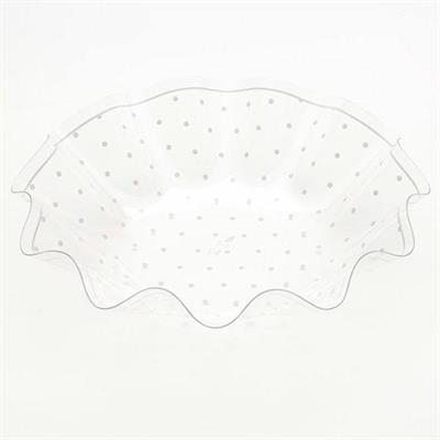 CONTENITORE PET POIS BIANCO 28X28X7,2CM