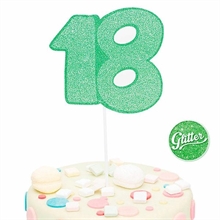 PICK NUMERALE N.18 GLITTER VERDE