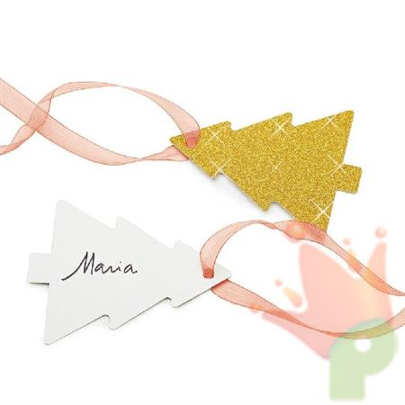 TAGS ALBERELLO GLITTER 10X5CM 10PZ