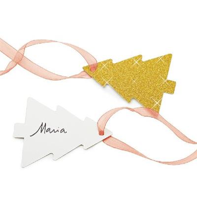 TAGS ALBERELLO GLITTER 10X5CM 10PZ