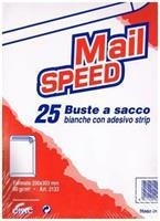 BUSTA A SACCO BIANCA 26X36 25PZ