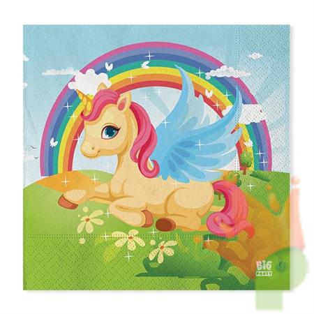 TOVAGLIOLI 33X33CM UNICORNI 20PZ