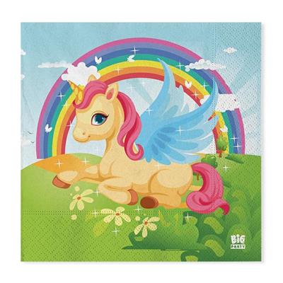 TOVAGLIOLI 33X33CM UNICORNI 20PZ