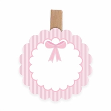 SEGNAPOSTO BATTESIMO ROSA 4,5X6CM 6PZ