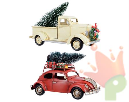 AUTOMOBILE DECORAZIONI NATALIZIE  CON ALBERO DI NATALE 2 COL ASS