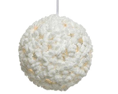 PALLINA NATALIZIA IN COTONE CON LED LUCE CALDA 25CM