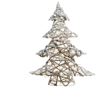 ALBERO INNEVATO IN LEGNO CON LED LUCE CALDA 15X52X60CM