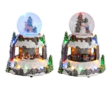 GLOBO CON PAESAGGIO INNEVATO E LED MULTICOLOR 1PZ ASSORTITI 70