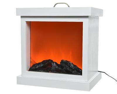 CAMINO FINTO CON EFFETTO FUOCO 30X22X30CM CON 3 LED