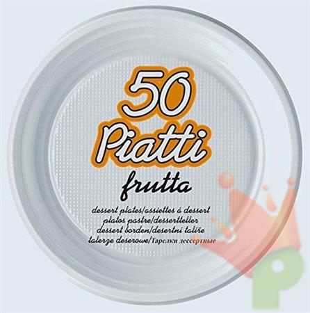 PIATTI FRUTTA BIANCO 50PZ