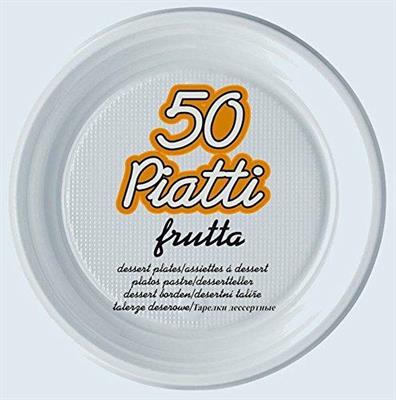 PIATTI FRUTTA BIANCO 50PZ