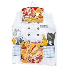 GREMBIULE CUCINA PICCOLI CHEF CON ACCESSORI