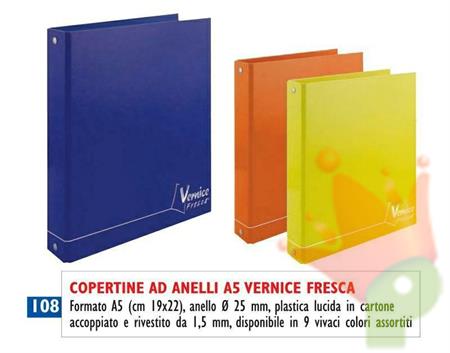 COPERTINA ANELLI 19X22 D.25 VERNICE FRESCA