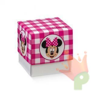 SCATOLINA 50X50X50 MM MINNIE PARARTY ROSA 10PZ