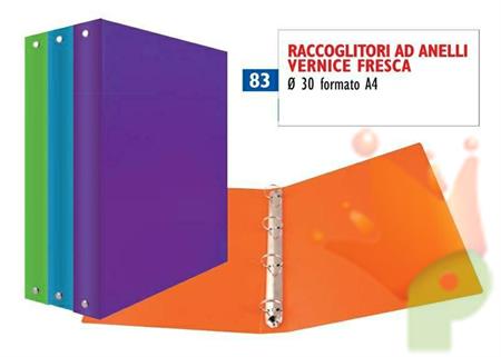 RACCOGLITORE 4 ANELLI A4 PVC D.30