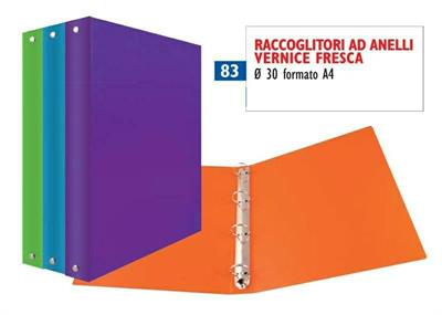 RACCOGLITORE 4 ANELLI A4 PVC D.30