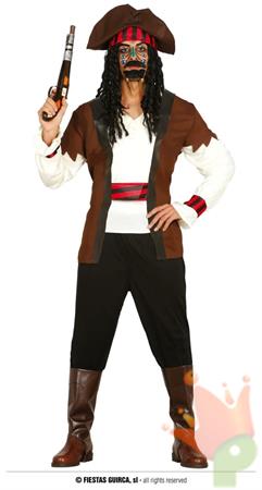 COSTUME PIRATA DEI SETTE MARI ADULTO TAGLIA M 48 50