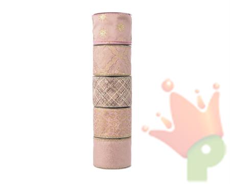 NASTRO IN POLIESTERE ROSA COL ASS 6,3X270 CM