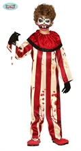 COSTUME CLOWN A RIGHE TG. 5-6 ANNI