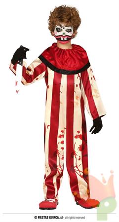 COSTUME CLOWN A RIGHE TG. 7-9 ANNI